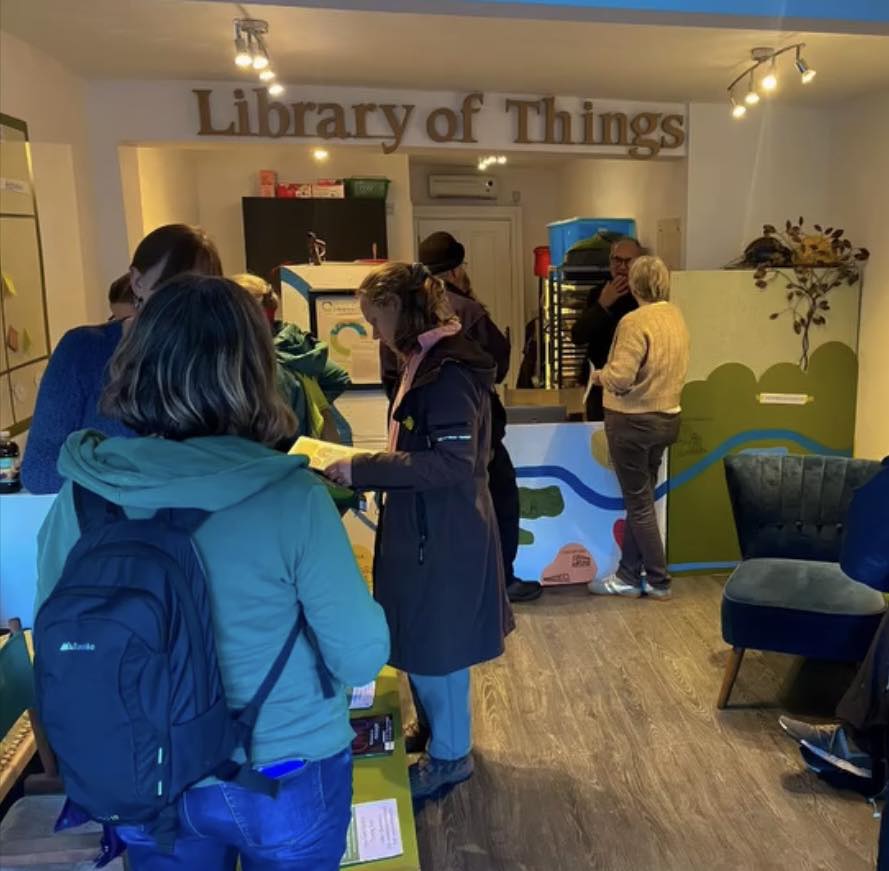 Ecohub with people in it